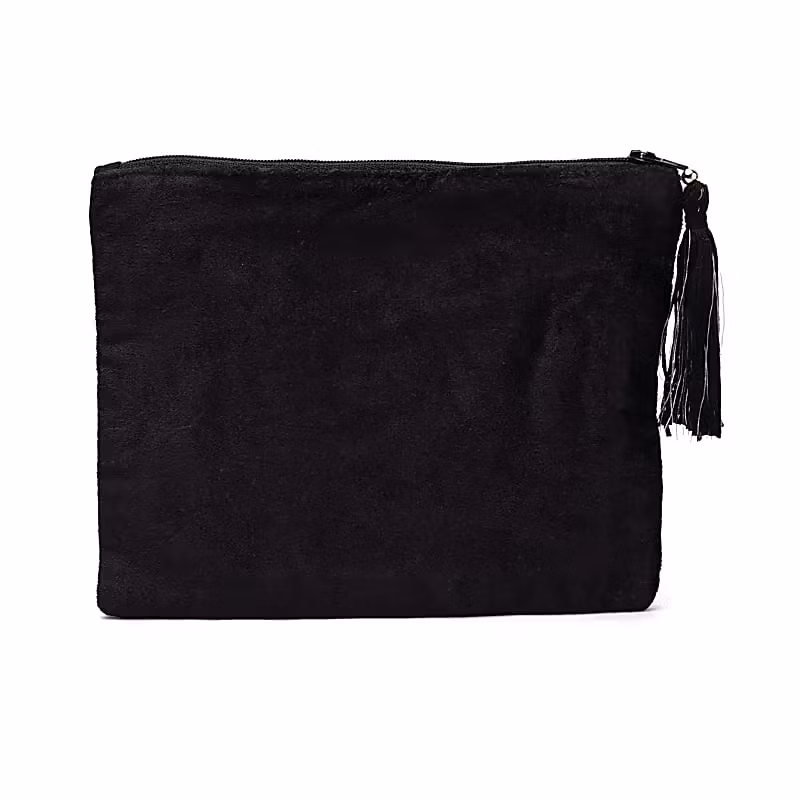Broderad necessär, svart med månfaser