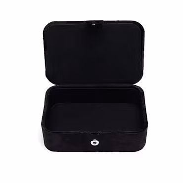 Broderad ask, svart med månfaser för smycken, kristaller och tarotkort