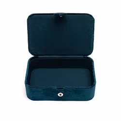 Broderad ask, petrol med Livets Frö för smycken, kristaller och tarotkort