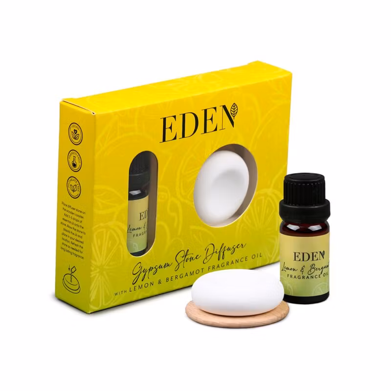 Eden Aromaolja – Lemon Bergamot Doftolja med Stendiffuser (Kit, 10 ml)