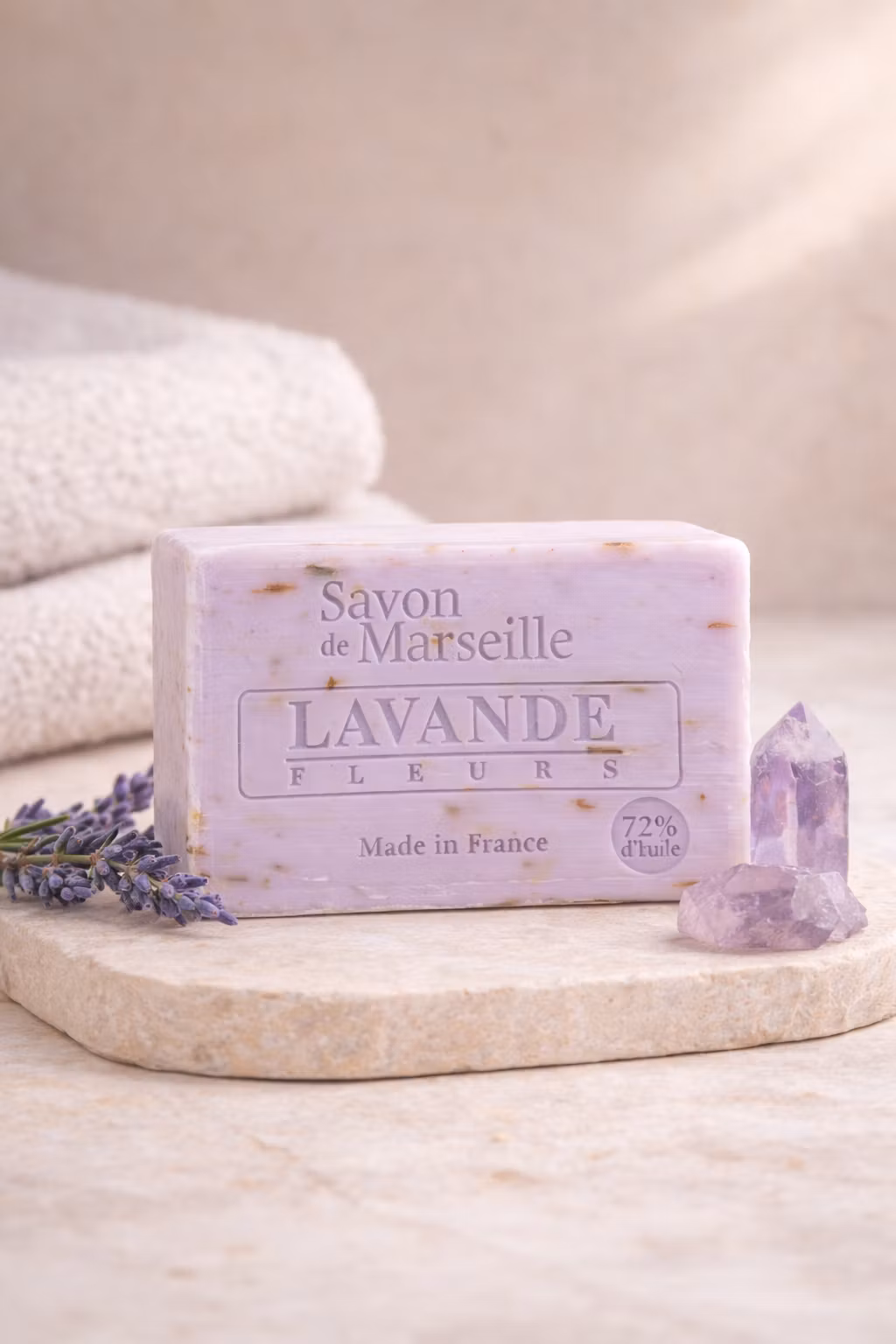 Le Chatelard 1802 - Savon de Marseille - Lavender Flowers, exfolierande naturlig tvål