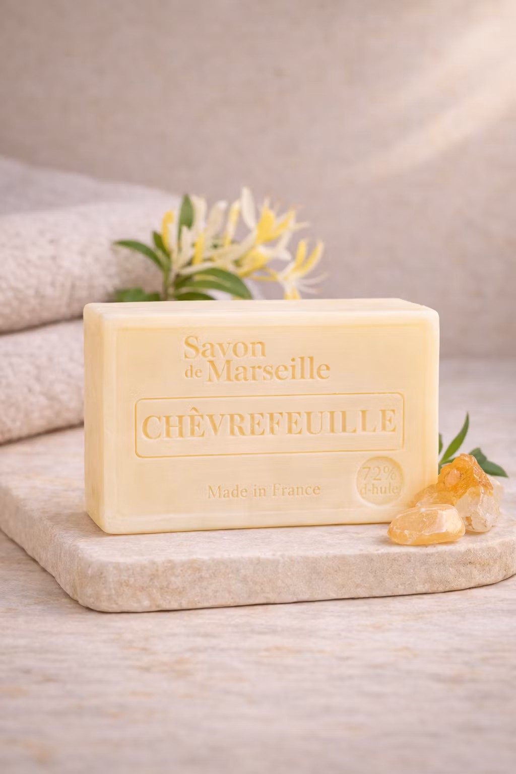 Le Chatelard 1802 - Savon de Marseille - Honeysuckle (Kaprifol), naturlig tvål