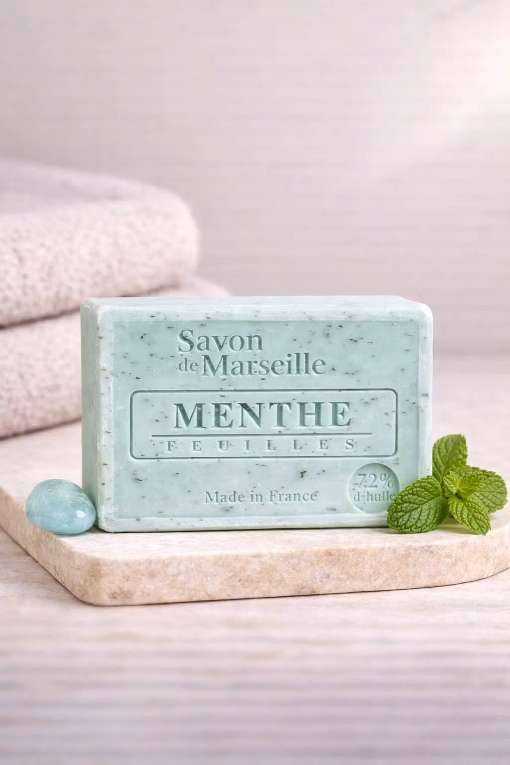 Le Chatelard 1802 Savon de Marseille Mint Leaves – exfolierande naturlig tvål