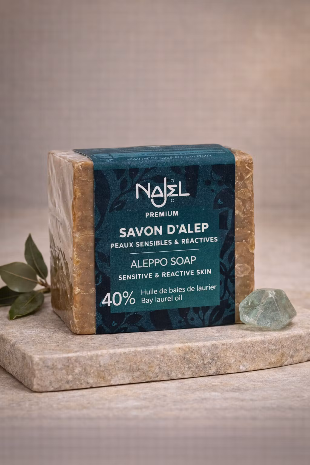 Najel Aleppotvål 40 % Lagerbärsolja – Premium