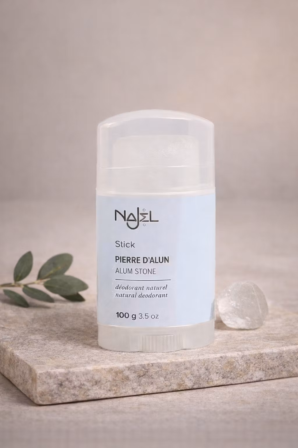 Najel Alunsten Deodorant Stick – Naturlig Mineraldeo