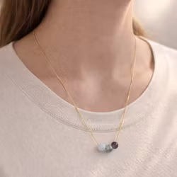 Lugn & Balans – Kristallhalsband, Guldpläterad