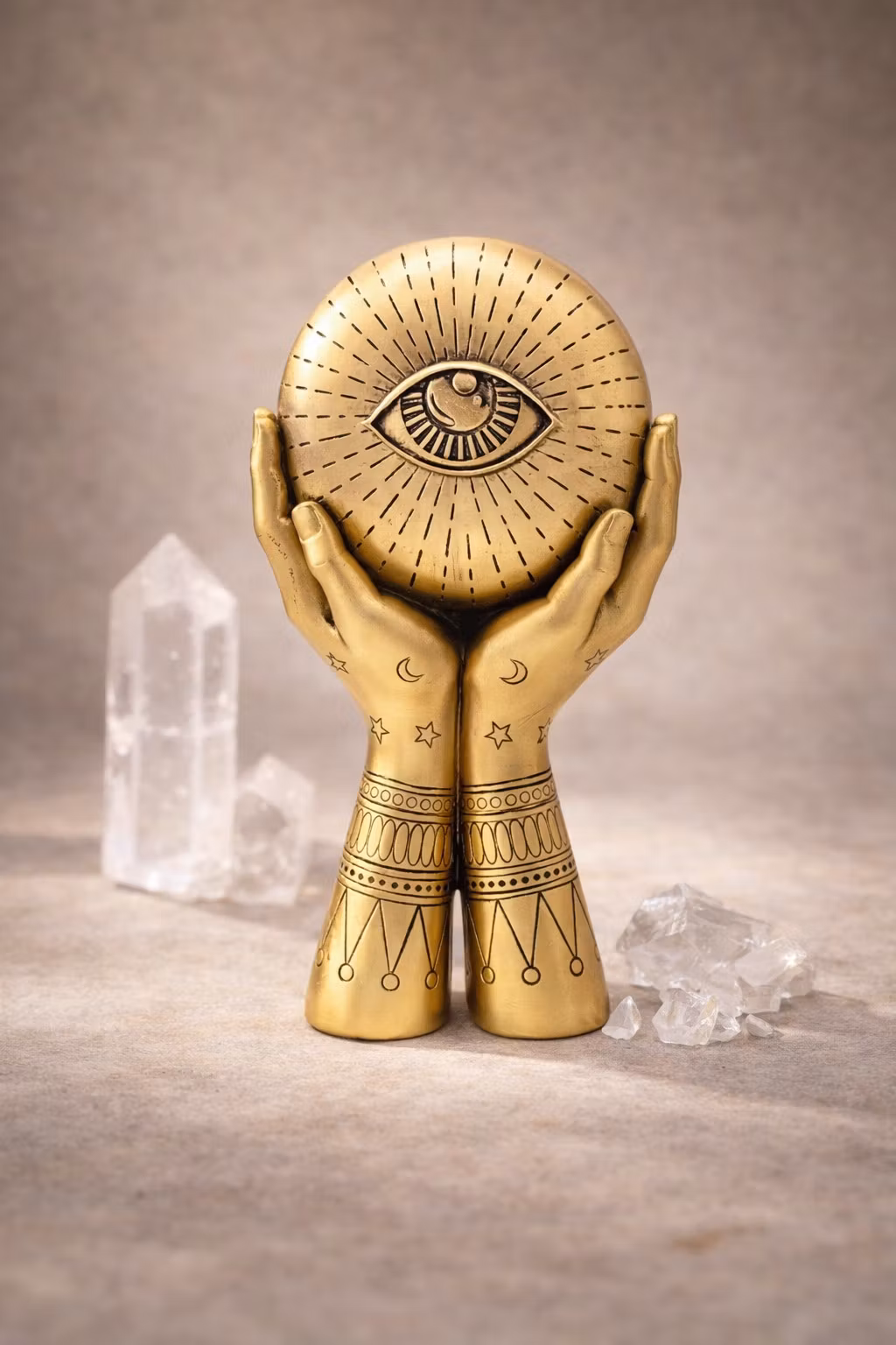 Dekorationsskulptur – Allseende öga (Eye of Providence) i guld