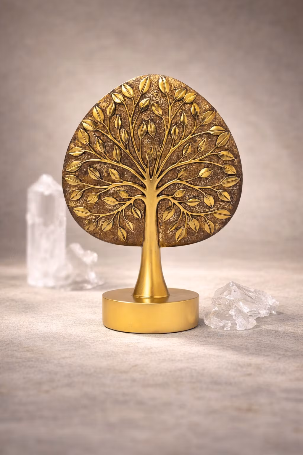 Dekorationsskulptur – Tree of Life (Livets Träd) i guld