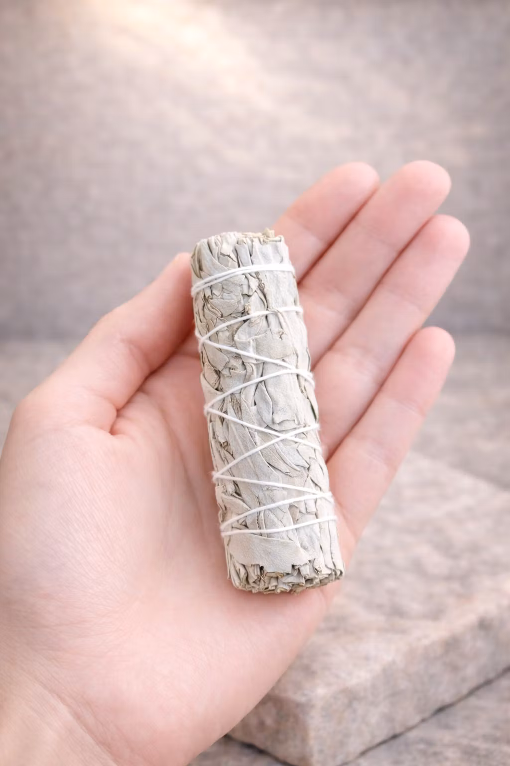 Vit Salvia – naturlig rökelse (ca 10 cm)