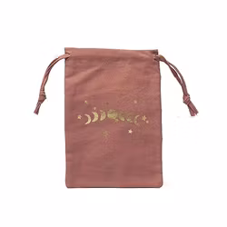 Ekologisk bomullspåse – Månfaser rosa (19x13 cm)