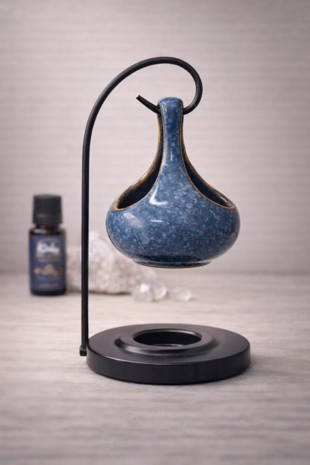 Hängande Oljebrännare / Aromalampa – Midnattsblå Ro, doftspridare i keramik
