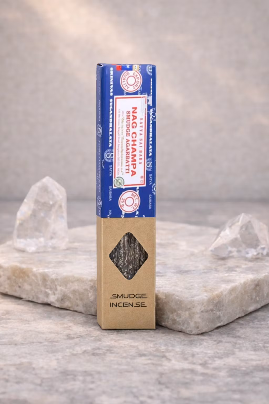 Satya Nag Champa Smudge Rökelse – Tjocka rökelsepinnar