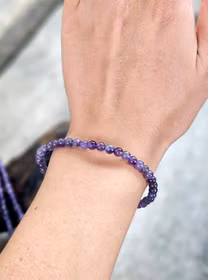 Ametist, armband 4mm runda pärlor