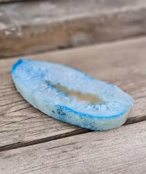 Blå Agatskiva, tjock polerad #6