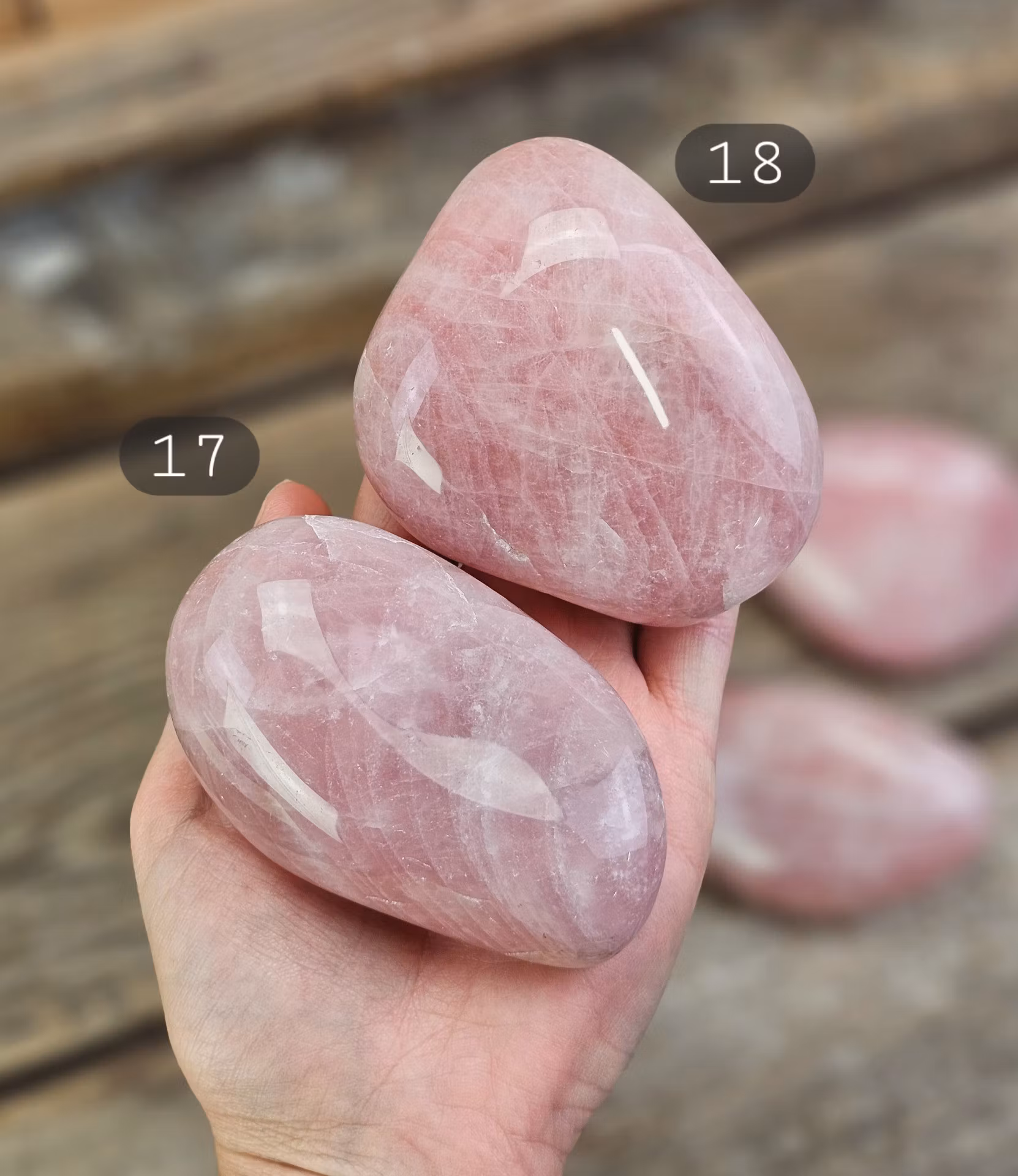 Rosenkvarts Touchstone Jumbo #17–20