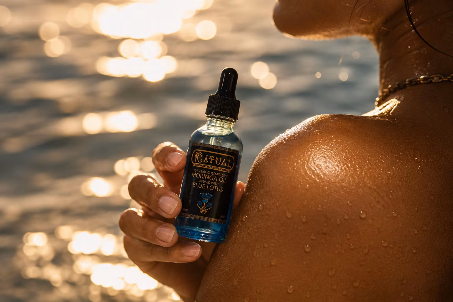 Ritual – Blå Lotus och kallpressad Moringaolja, ritualolja (60 ml)