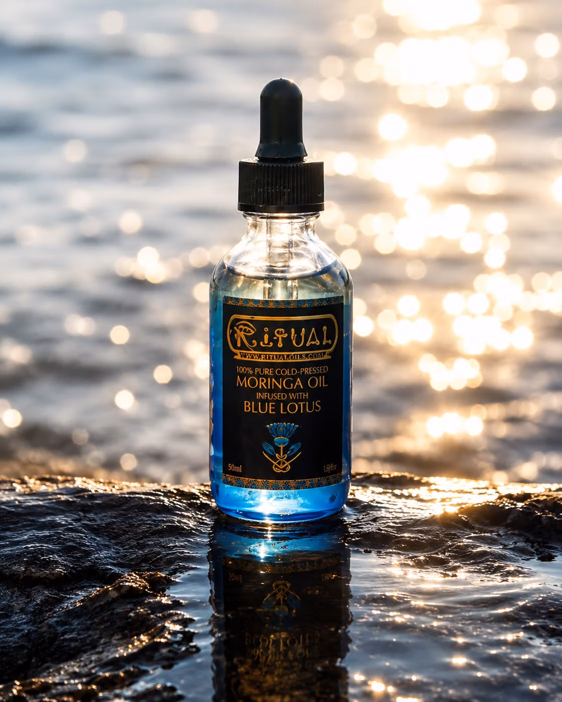 Ritual – Blå Lotus och kallpressad Moringaolja, ritualolja (60 ml)