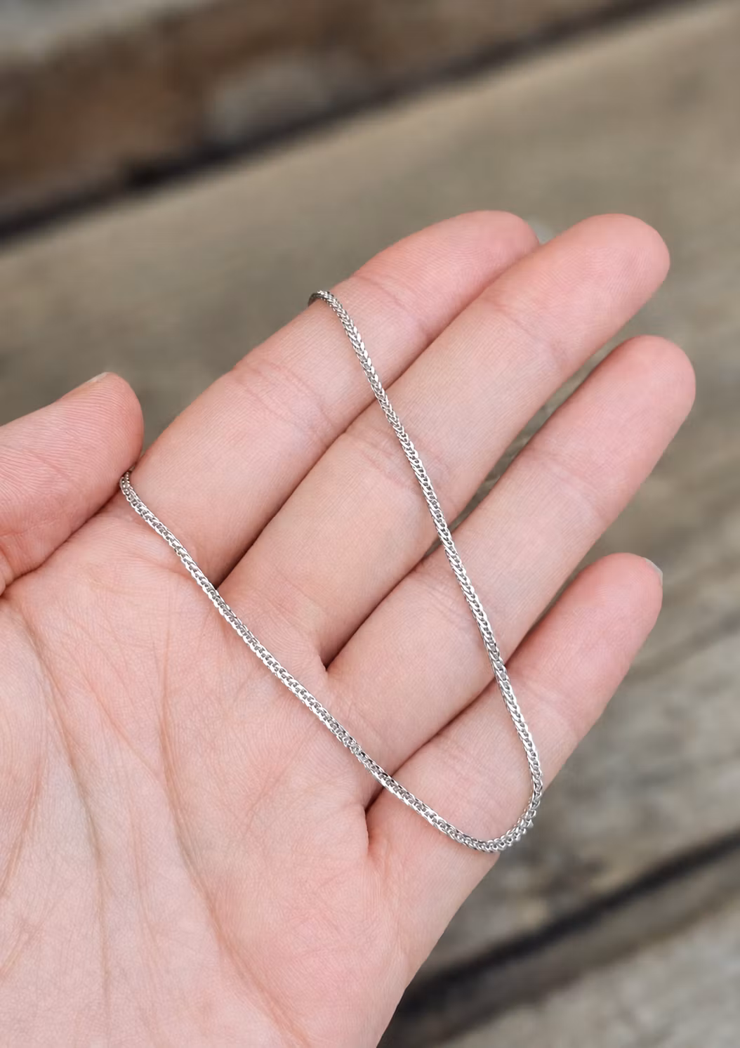 Tillval: Premium Smyckeskedja 45 cm – Platinapläterat 925 Sterling Silver