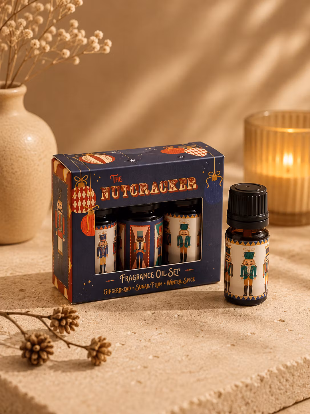 Nutcracker – Gingerbread, Sugar Plum & Winter Spice, aromaoljor (3×10 ml)