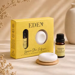 Eden Aromaolja – Lemon & Bergamot med Stendiffuser (10 ml)