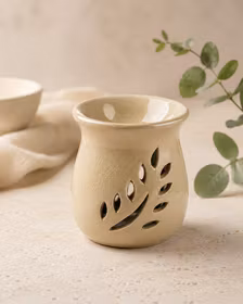 Oljebrännare / Aromalampa – Natur Sand, doftspridare i keramik