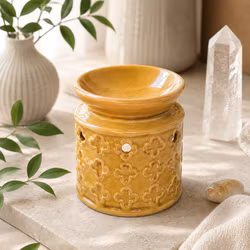 Oljebrännare / Aromalampa – Honungsgul Marrakech Mosaik, doftspridare i keramik