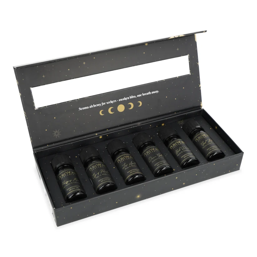 PureWorks – Manifestation, premium aromaoljor gåvoset 6 × 10 ml – Esoteric Collection