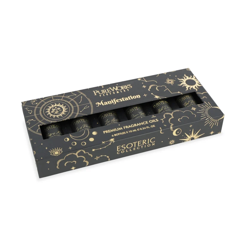 PureWorks – Manifestation, premium aromaoljor gåvoset 6 × 10 ml – Esoteric Collection