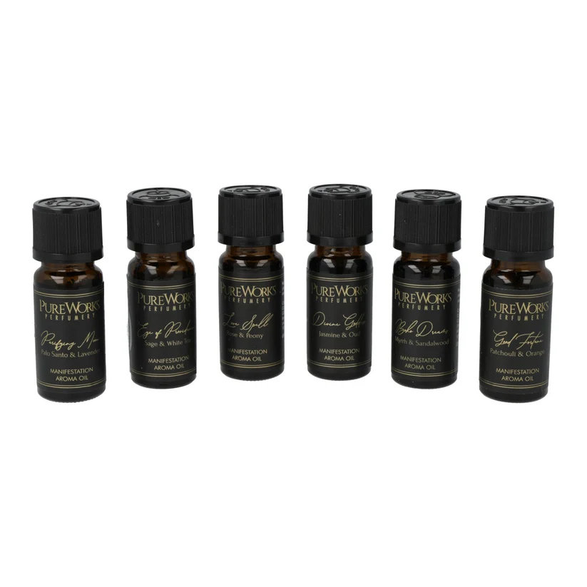 PureWorks – Manifestation, premium aromaoljor gåvoset 6 × 10 ml – Esoteric Collection