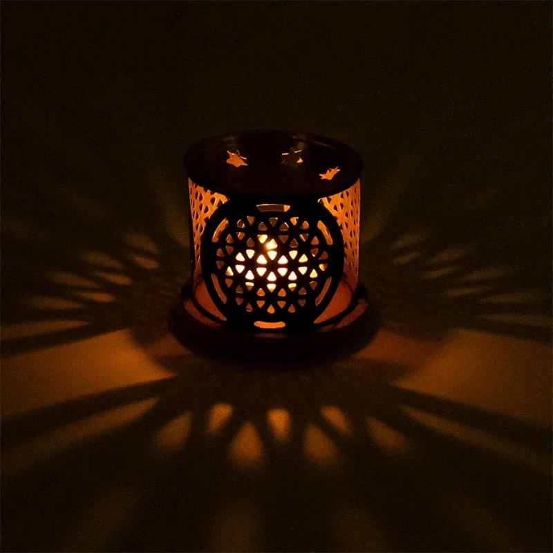 Aromafume Flower of Life rökelsediffuser med kopparplatta för rökelsebrickor