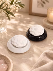 Aromasten Lotus Duo – Vit & Svart doftsten för eteriska oljor, 2-pack