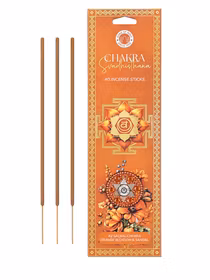 Song of India – Svadhisthana Sacral Chakra (2:a chakrat, Orange) – Apelsinblomma & Sandelträ, rökelsepinnar