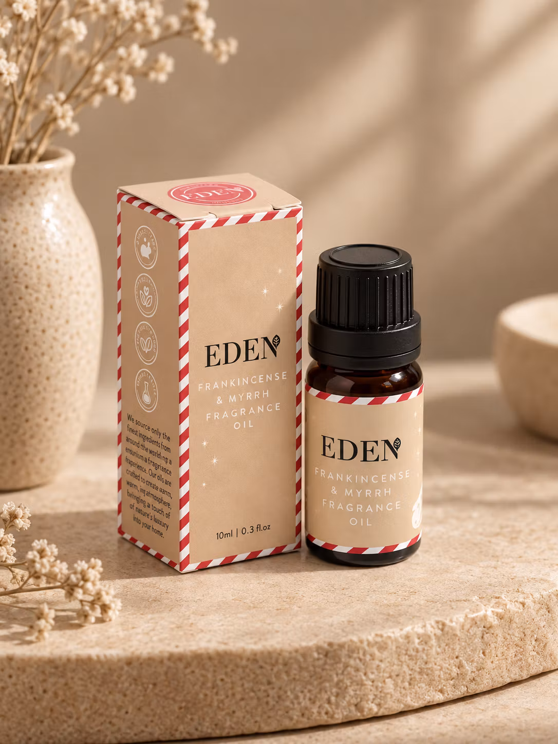 Eden Aromaolja – Frankincense & Myrrh (Rökelse & Myrra), juldoftolja (10 ml)