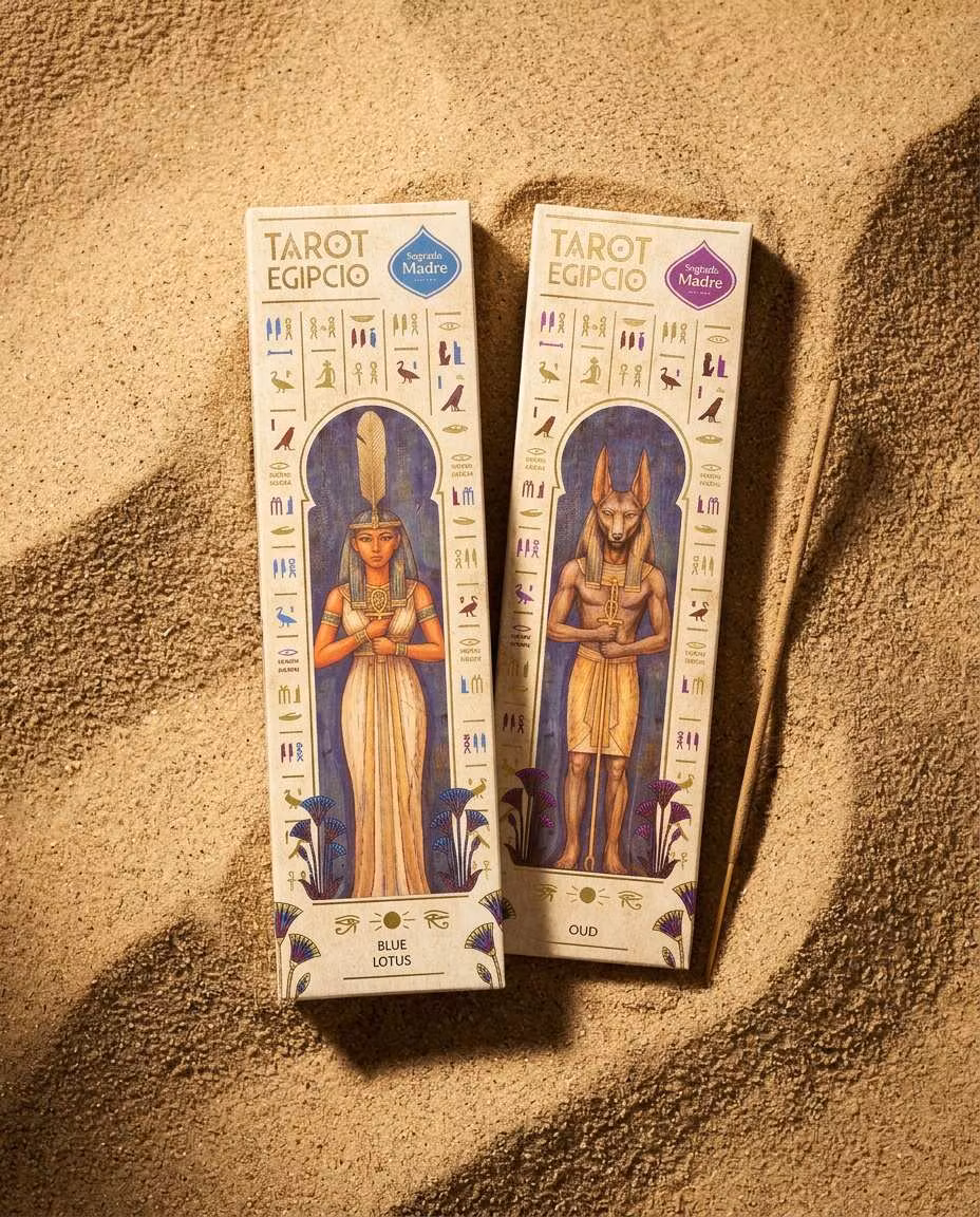 Egyptian Tarot kollektion från Sagrada Madre med flera rökelsedofter