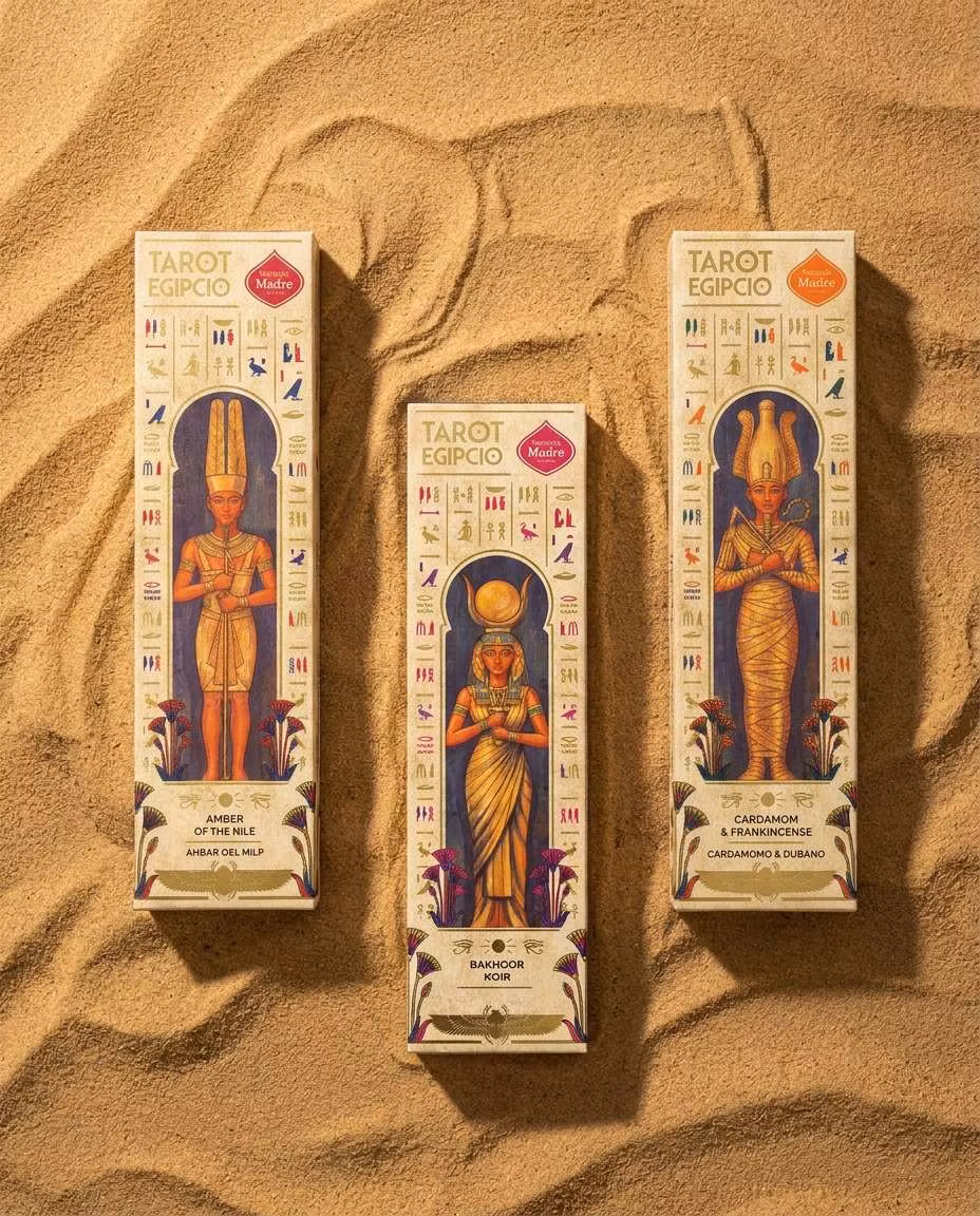 Egyptian Tarot kollektion från Sagrada Madre med flera rökelsedofter