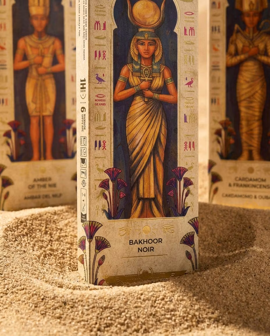 Sagrada Madre Egyptian Tarot samlarserie med rökelse och tarotkort