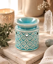 Oljebrännare / Aromalampa – Turkos Marrakech Mosaik, doftspridare i keramik