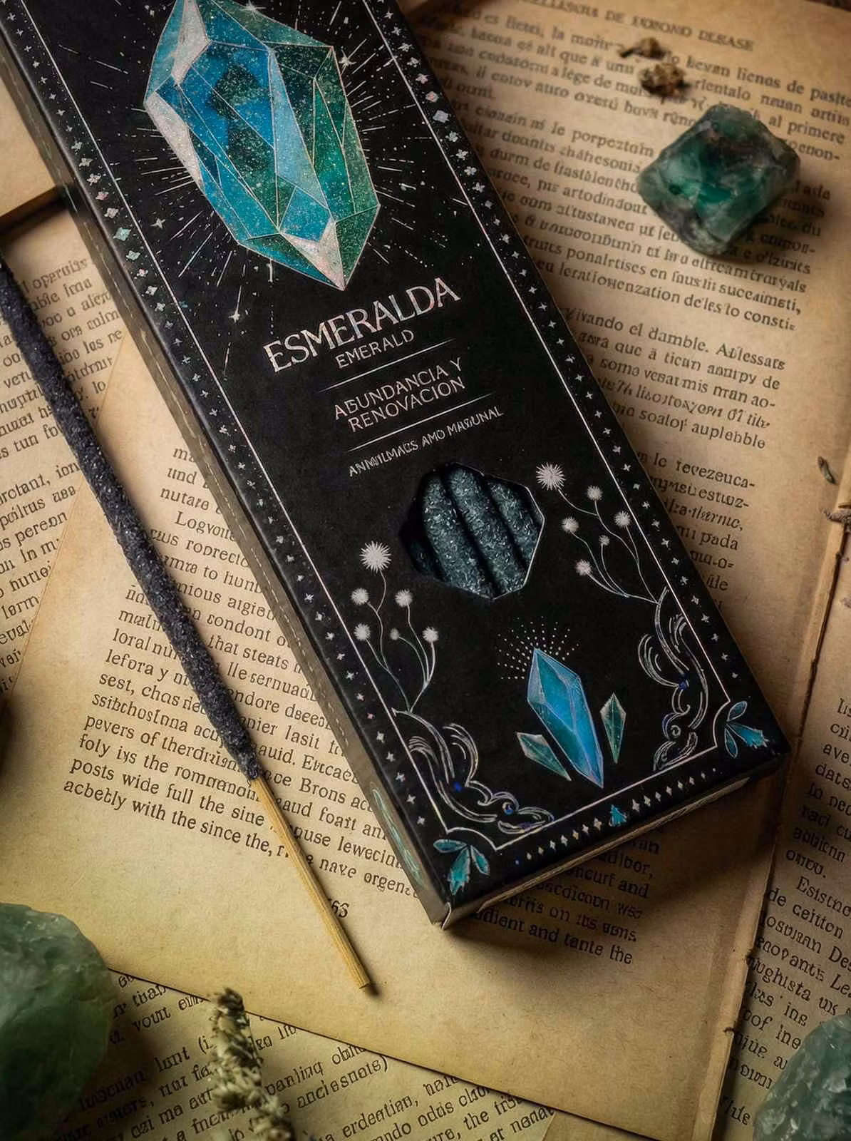 Tarot Gems Emerald (Smaragd) rökelsepinnar med doft av Citron & Lavendel