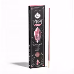 Sagrada Madre – Tarot Gems Rose Quartz (Rosenkvarts) – Vildros, rökelsepinnar + 2 tarotkort