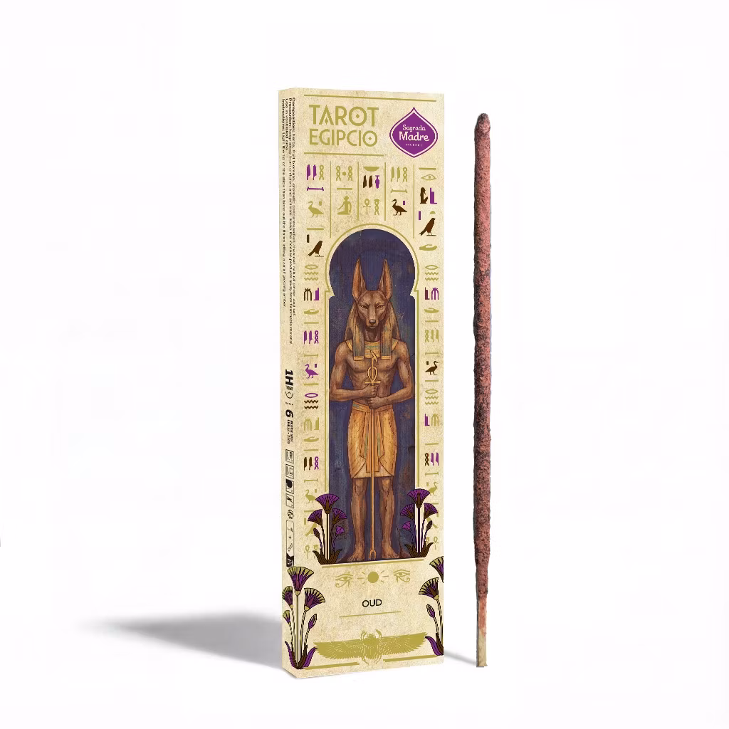 Sagrada Madre Egyptian Tarot Oud rökelse med tarotkort