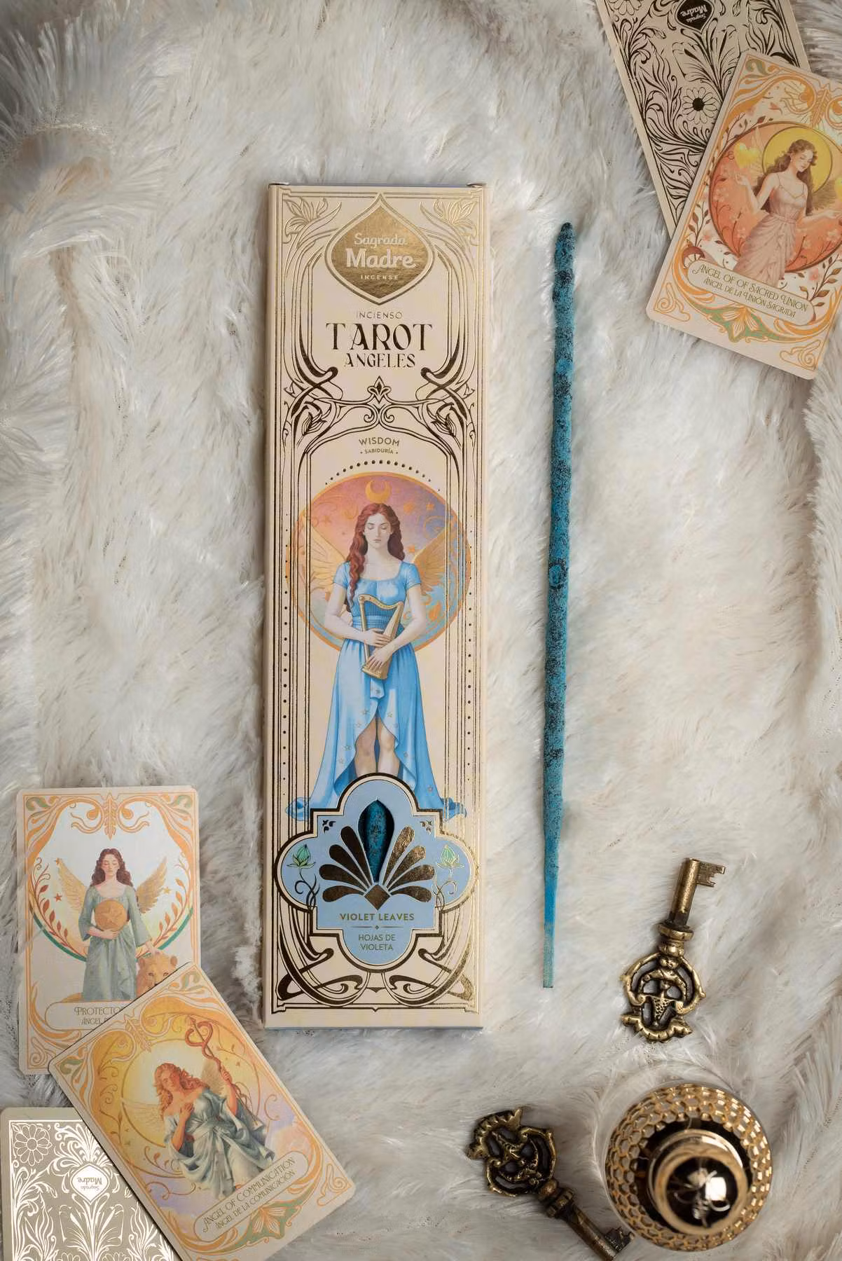 Sagrada Madre Tarot Angels Wisdom rökelse med änglakort
