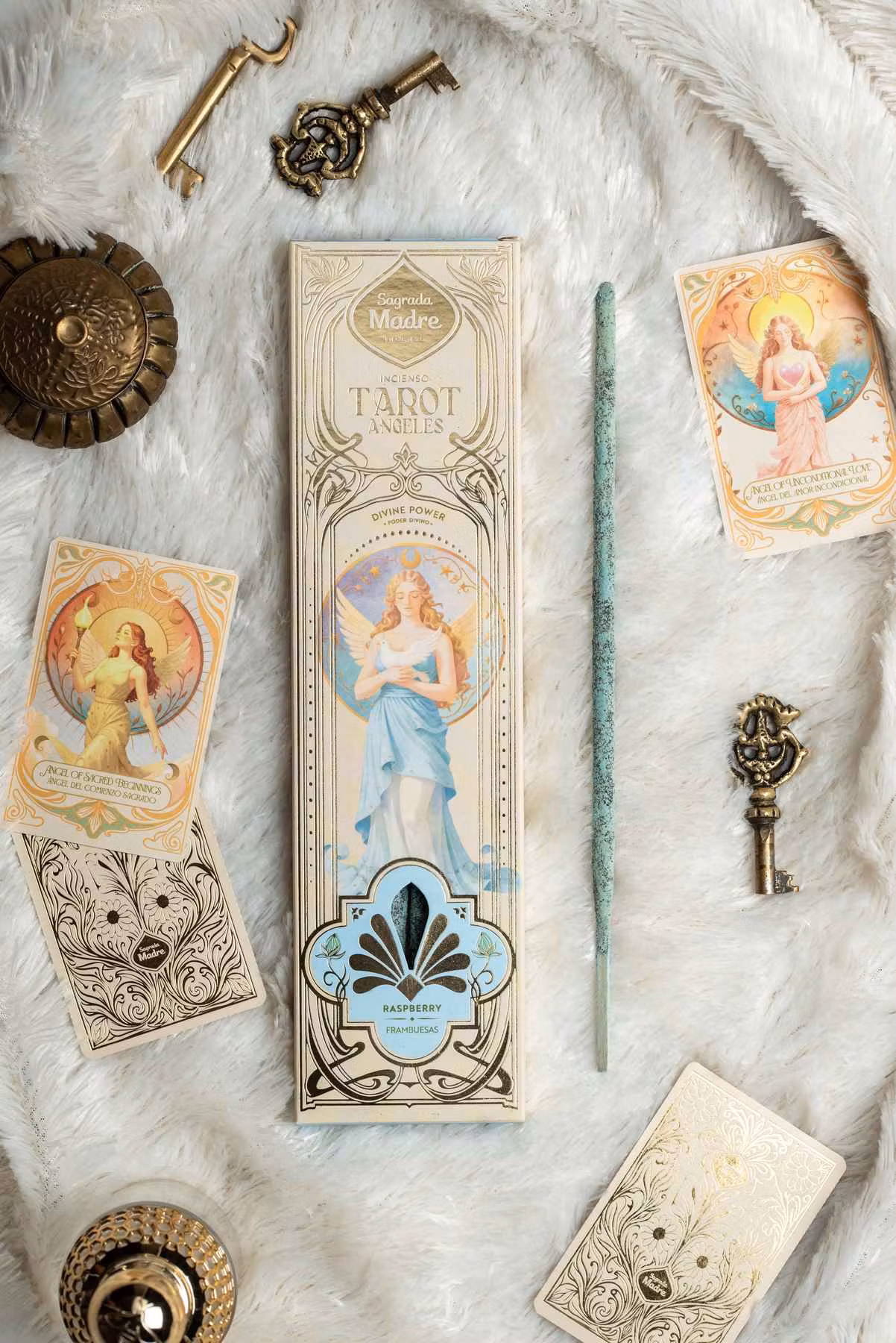 Sagrada Madre Tarot Angels Divine Power rökelse med änglakort