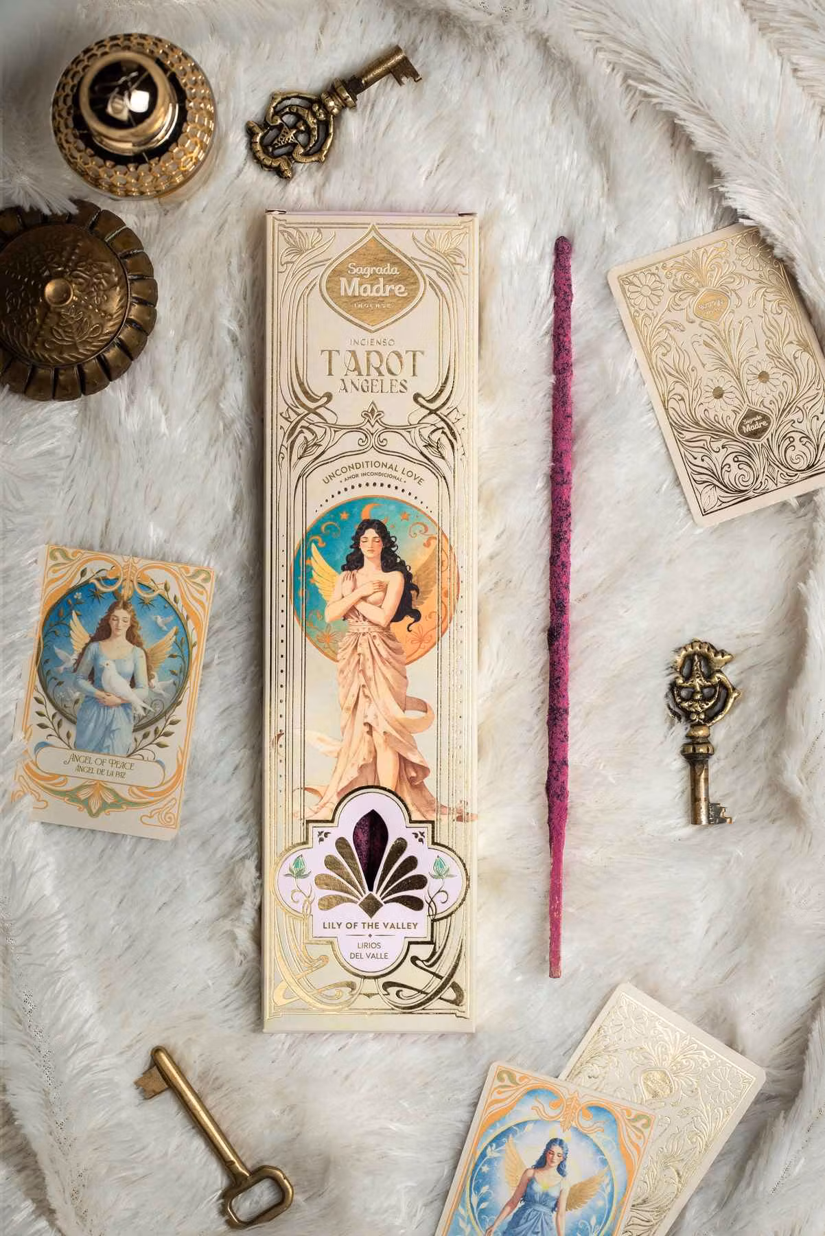 Sagrada Madre Tarot Angels Unconditional Love rökelse med änglakort