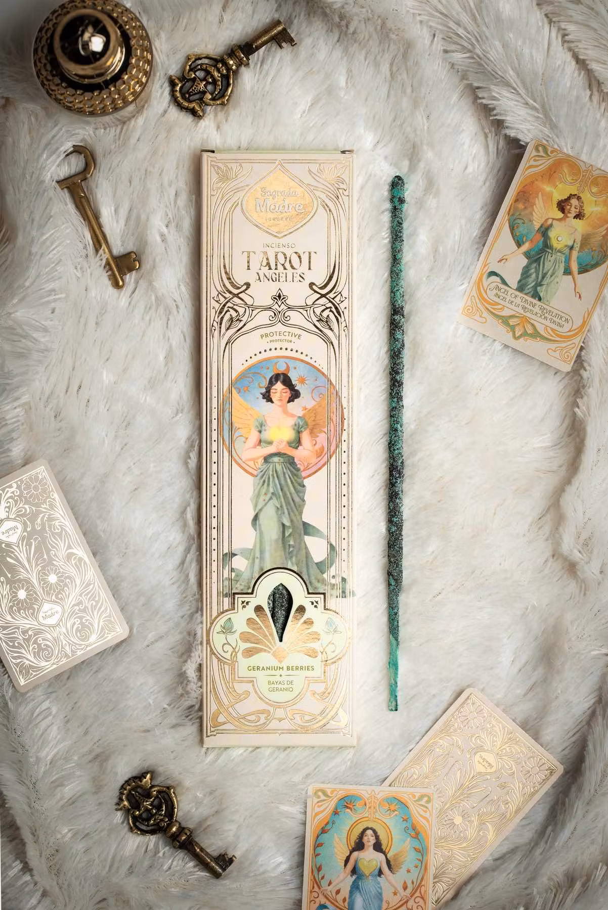 Sagrada Madre Tarot Angels Protector rökelse med änglakort