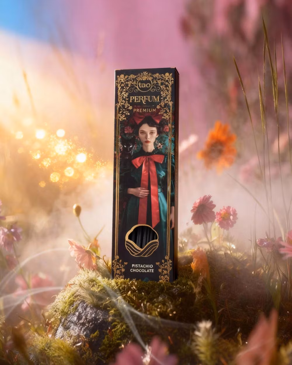 TAO Premium Pistachio Chocolate rökelse i vacker förpackning