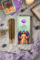 Sagrada Madre – Oracle of Wisdom – Mystic Myrrh (Myrra), rökelsepinnar + 1 orakelkort
