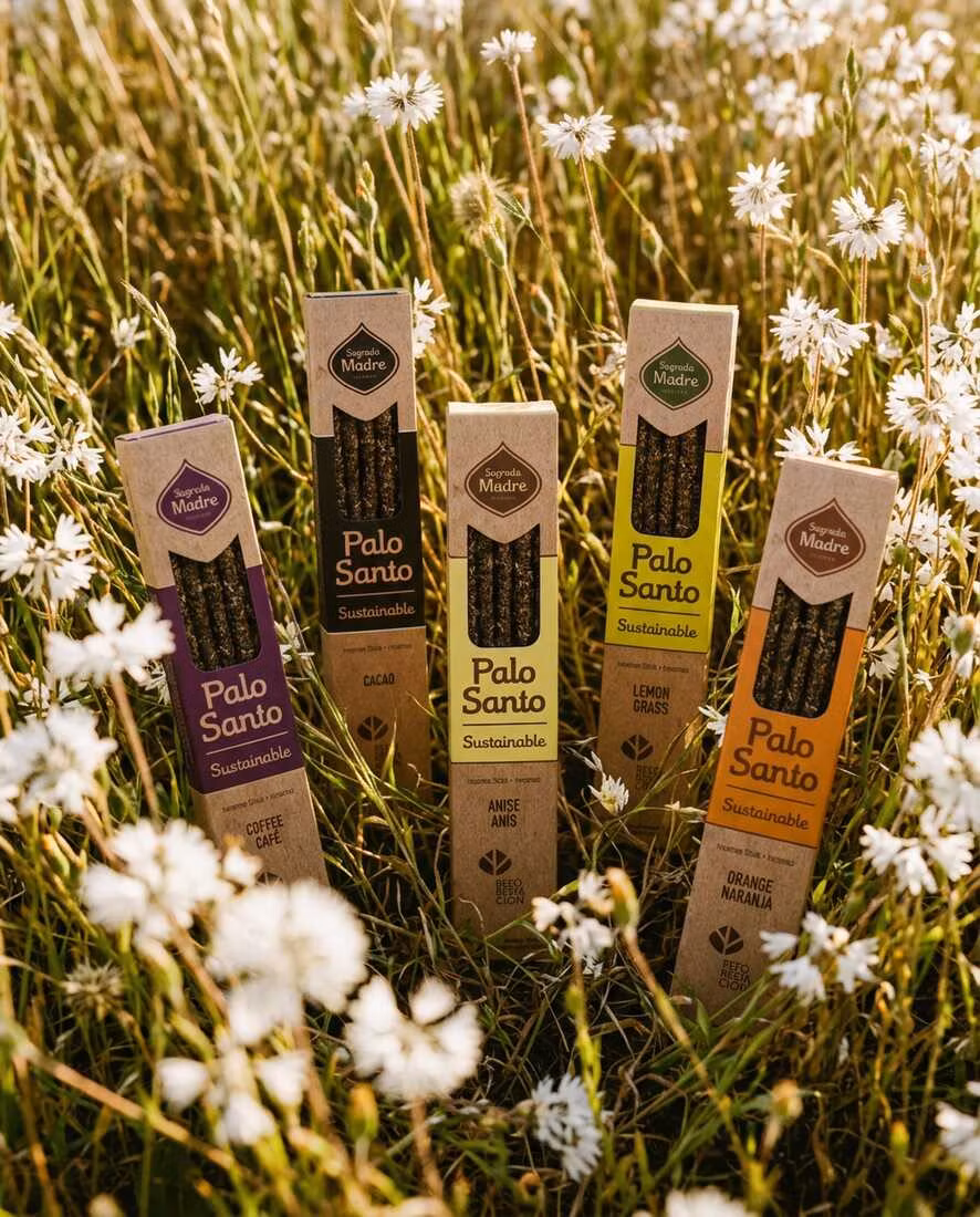 Cacao (Kakao) rökelsepinnar med Palo Santo från Sagrada Madre