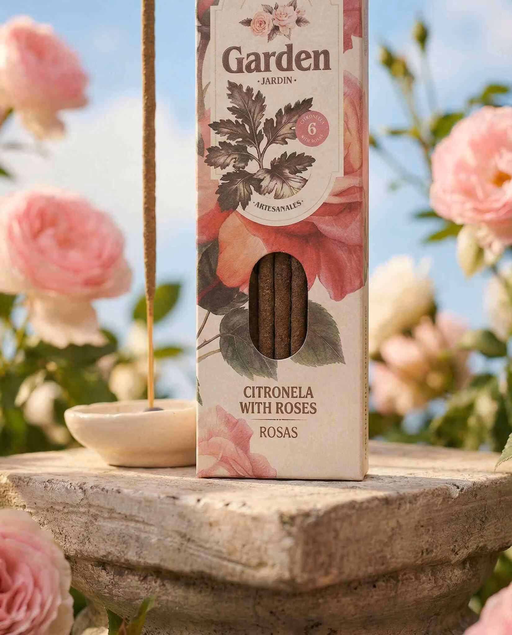 Garden Citronella Roses (Rosor) – citronella rökelse från Sagrada Madre