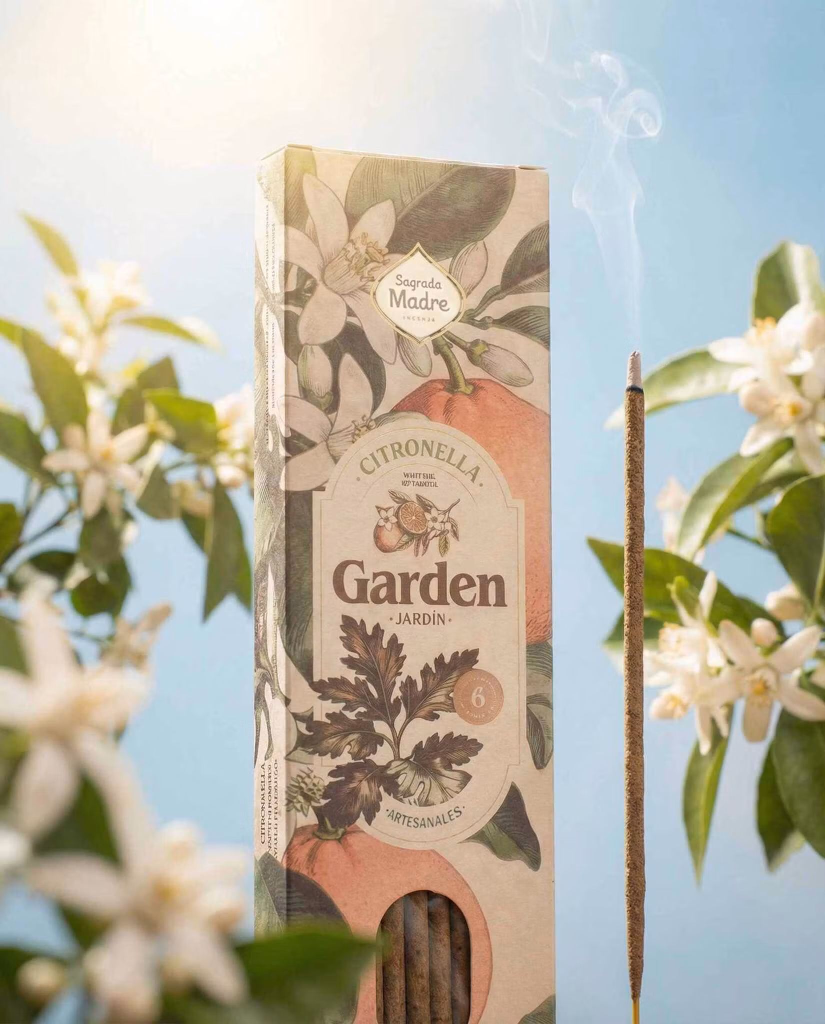 Sagrada Madre Grapefruit (Grapefrukt) rökelsepinnar med citronella