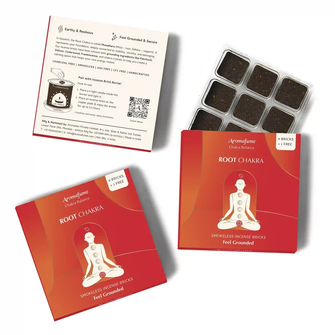 Aromafume Muladhara Root Chakra chakra och doft inspiration – 1:a chakrat, röd